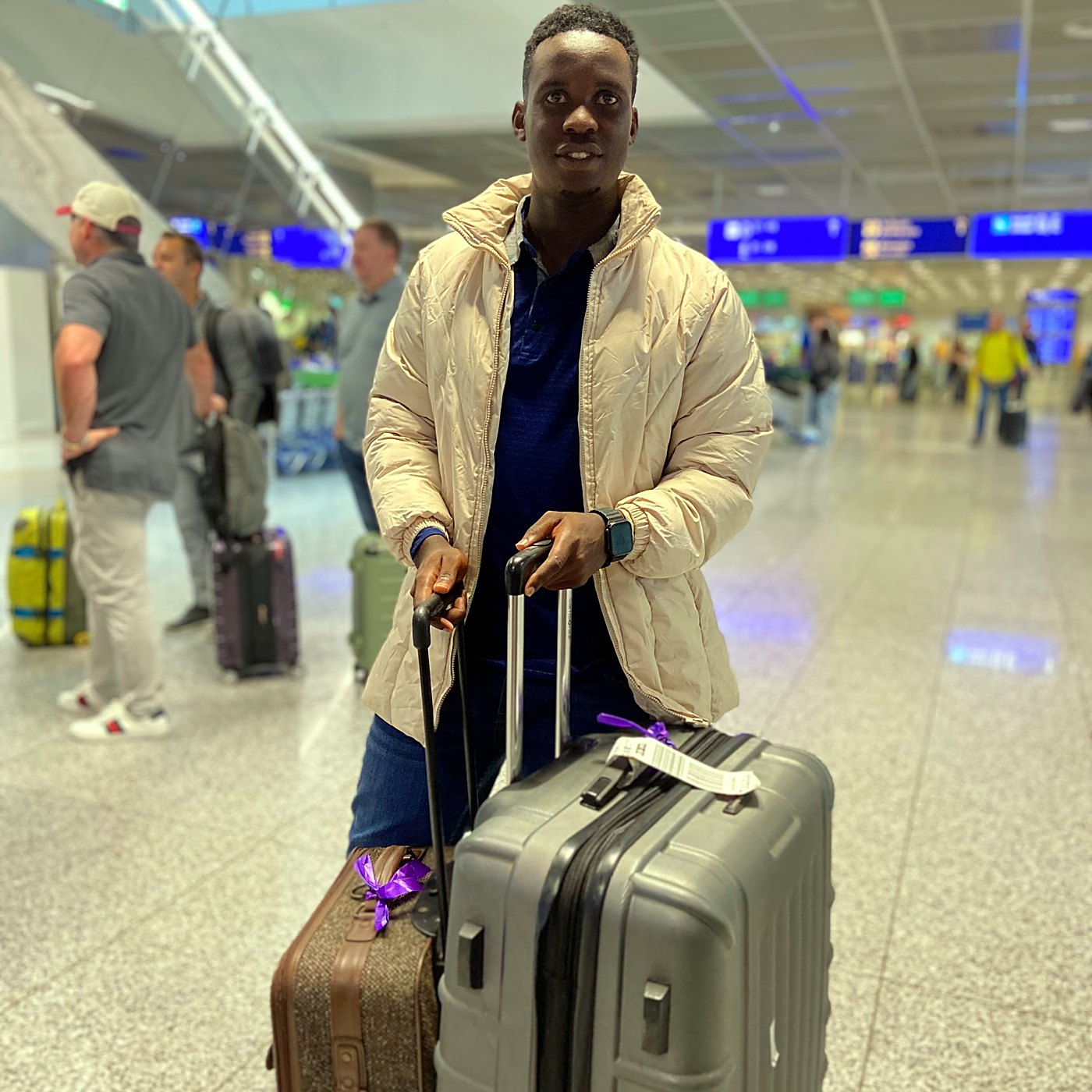 Joshua Kakembo at Frankfurt Airport
